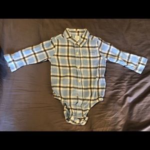 Baby Gap Flannel Button-Down Onesie